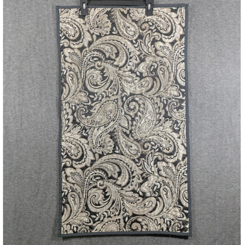 Madison Park King Sized Black Beige Metallic Pillow Sham‎ - Set of 2 - 36 x 21